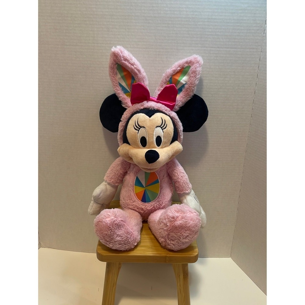 Disney Minnie Mouse Easter Bunny Plush‎ Stuffed Toy Pink 18"
